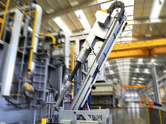 サーボモーター注入圧力制御付きロータリーフラックスインジェクター、アルミニウム精錬用、速度0～300mm/s、圧力25MPa