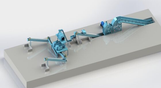 415V±10%電源および集中制御システムを備えた、1時間あたり5トンの廃棄アルミニウムリサイクルライン