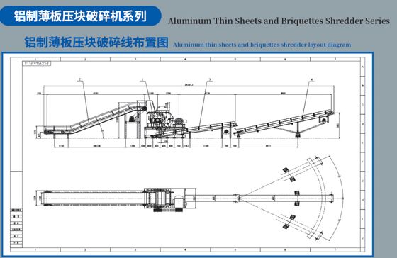効率的なリサイクルのために単軸,二軸,四軸の配置を持つ産業用アルミニウムシェードラー